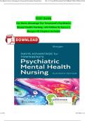 Test Bank for Davis Advantage for Townsend's Psychiatric Mental Health Nursing, 11th Edition by Karyn I. Morgan All Chapters included Latest 2024 ISBN: 9781719648240 Newest Version Pdf