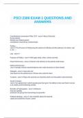 PSCI 2306 EXAM 1 REVIEW QUESTIONS AND ANSWERS