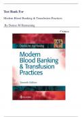 Test Bank For Modern Blood Banking & Transfusion Practices 7th Edition By Denise M Harmening ||Latest Edition 2024