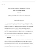 Ethical and Legal Considerations of the Developing Counselor.docx    UNV-508  Ethical and Legal Considerations and Professional Organization  Review for a Developing Counselor  UNV-508  College of Humanities and Social Sciences, Grand Canyon University  E