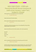 HESI CASE STUDY - COPD with  Pneumonia Darrell Johnson Questions &  100% correct Answers- Latest Test |  Graded A+ | Passed