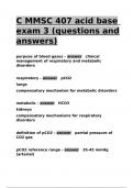 C MMSC 407 acid base exam 3 (questions and answers).