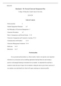 ClassroomManagementPlanRoughDraft1 6.docx  ELM-250  Benchmark - My Personal Classroom Management Plan  College of Education. Grand Canyon University  ELM-250  Table of Contents  Professionalism                      3  Student Engagement Strategies        