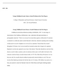 CHILDHOOD SEXUAL ABUSE 4 3 2021.docx    SOC- 220  Young Childhood Sexual Abuse a Social Problem in the First Degree  College of Humanities and Social Sciences, Grand Canyon University  SOC- 220: Social Problems  Young Childhood Sexual Abuse a Social Probl