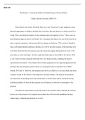 Benchmark Community Behavioral Health Agency Research Paper .docx  BHS-330  Benchmark - Community Behavioral Health Agency Research Paper  Grand Canyon University: BHS-330  Reiki Master and Author Elizabeth Eiler once said, œDogs don  ™t make judgments ab