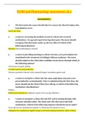 Pharmacology Assessment 1 & 2 {2020} | NURS 406 Pharmacology Assessment 1 & 2