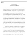 MGT 605 Leadership Evaluation.docx  MGT-605                                                                          Leadership Evaluation  Grand Canyon University: MGT-605  Conscious Capitalism is a business concept that is changing the way individuals v