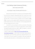 Using Technology to Support Assessments and Instruction November 2020.docx    SEC 580                            Using Technology to Support Assessments and  Instruction  Grand  Canyon University: SEC 580  Using Technology to Support Assessments and Instr