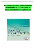 TEST BANKS For Family Practice Guidelines, 6th Edition by Jill C. Cash; Cheryl A. Glass, Verified Chapters 1 - 23, Complete Newest Version