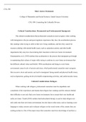 Short Answer Statements Assignment.docx    CNL-509  Short Answer Statements  College of Humanities and Social Sciences, Grand Canyon University  CNL-509: Counseling the Culturally Diverse  Cultural Considerations: Documented and Undocumented Immigrants  T