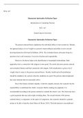 Reflection.docx    PCN- 107  Humanistic Spirituality Reflection Paper  Introduction to Counseling Theories   PCN  107  Grand Canyon University  Humanistic Spirituality Reflection Paper  The person-centered theory emphasizes the individual ability to move 