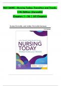 TEST BANK For Nursing Today: Transition and Trends, 11th Edition (Zerwekh), Verified Chapters 1 - 26, Complete Newest Version