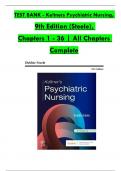 TEST BANK For Keltners Psychiatric Nursing, 9th Edition By Debbie Steele, Verified Chapters 1 - 36, Complete Newest Version