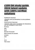 c109 OA study guide 2024 latest update with 100- verified solutions.