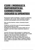 C109 - MODULE 9 MATHEMATICAL CONNECTIONS (SOLVED & UPDATED).