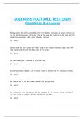 2024 NFHS FOOTBALL TEST Exam Questions & Answers.