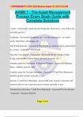 AAMS 1 - The Asset Management Process Exam Study Guide with Complete Solutions