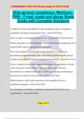 Ahip general compliance- Medicare - FWA - Fruad, waste and abuse Study Guide with Complete Solutions