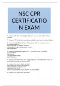 NSC CPR certification Exam