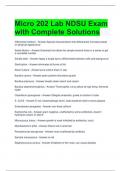 Micro 202 Lab NDSU Exam with Complete Solutions 