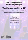 Voorbeeld scriptie invloed Covid-19 Corona op werkgeluk - Geslaagd 2021 Fontys Toegepaste Psychologie 