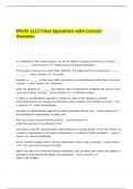 PNVN 1111 Final Questions with Correct Answers.