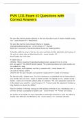 PVN 1111 Exam -1 Questions with Correct Answers.