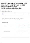 NUR 230 EXAM 2 LATEST 2024-2025 ACTUAL EXAM ALL 150 QUESTIONS AND CORRECT DETAILED ANSWERS WITH RATIONALES|ALREADY GRADED A+