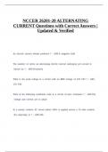 NCCER 26201-20 ALTERNATING CURRENT Questions with Correct Answers Updated & Verified.