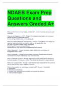 NDAEB Exam Prep Questions and Answers Graded A+ 