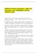 AINS103 Practice Questions, AINS 103 Questions And ANSWERS LATEST UPDATE 2024