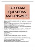 TOX EXAM QUESTIONS AND ANSWERS