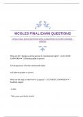 MCOLES FINAL EXAM QUESTIONS WITH GUARANTEED ACCURATE ANSWERS |VERIFIED