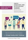 Scriptie Fontys HRM & Psychologie - Verbeteren van gezondheid bij medewerkers - Geslaagd (8) in 2020