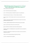 OMIS 430 Operations Management Ch. 1-4 Exam 1 Study Guide Questions And Answers Rated A+