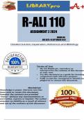 R-ALI 110 Assignment 2 (COMPLETE QUESTIONS & ANSWERS)  2024 - DUE 19 September 2024