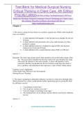 Test Bank for Medical-Surgical Nursing Critical Thinking in Client Care, 4th Edition Priscilla LeMon Chamberlain College of Nursing