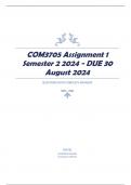 COM3705 Assignment 1 Semester 2 2024 - DUE 30 August 2024