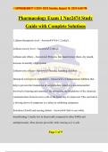 Pharmacology Exam 1 Nur2474 Study Guide with Complete Solutions