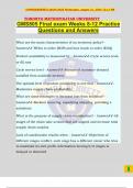 GMS805 Final exam Weeks 8-12 Practice Questions and Answers