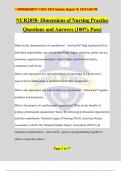 NUR2058- Dimensions of Nursing Practice Questions and Answers (100% Pass)