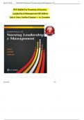 TEST BANK For Essentials of Nursing Leadership & Management 8th Edition 2024, by Sally A. Weiss, Verified Chapters 1 - 16, Complete Newest Version