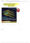 Basic and Clinical Pharmacology, 15th Edition TEST BANK by Bertram G. Katzung, Verified Chapters 1 - 66, Complete Newest Version