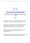 WGU C838 OA EXAM 20242025 WITH GUARANTEED ACCURATE ANSWERS | VERIFIED