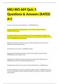 NKU BIO 669 Quiz 3 Questions & Answers (RATED A+)