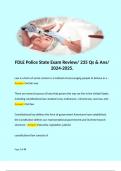 FDLE Police State Exam Review/ 235 Qs & Ans/ 2024-2025. 