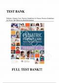 Test Bank - for Pediatric Primary Care: Practice Guidelines for Nurses 4th Edition by Beth Richardson, All Chapters | Complete Guide A+ 