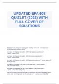 UPDATED EPA 608 QUIZLET (2023) WITH FULL COVER OF SOLUTIONS