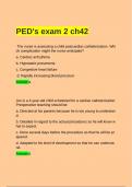 PED's Exam 2 ch42| Complete Questions with Solutions