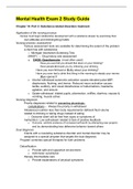 NURS 215 - Mental Health Exam 2 Study Guide.